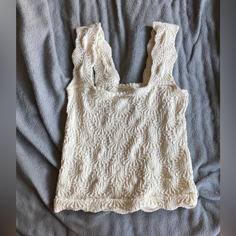 Cream free people tank